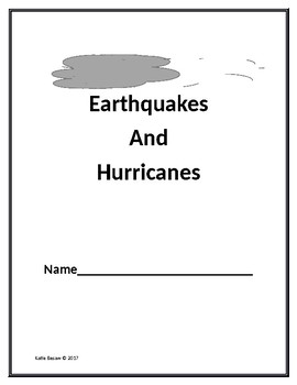 Preview of Earthquakes and Hurricanes- 5th grade ELA Module 4: Unit 1