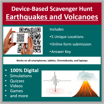 Preview of Earthquakes and Volcanoes – A Digital Scavenger Hunt Activity
