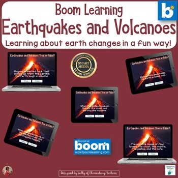 Preview of Earthquakes and Volcanoes: Earth Changes and Natural Disasters Boom Cards