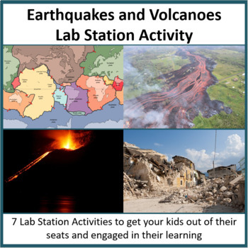 Preview of Earthquakes and Volcanoes - Lab Station Activity