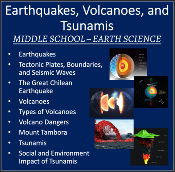 Preview of Earthquakes, Volcanoes & Tsunamis-MS Earth Science-Google Slides and PowerPoint