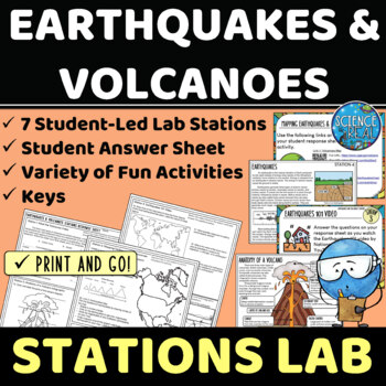 Earthquakes and Volcanoes Stations Lab Activity by Science Is Real