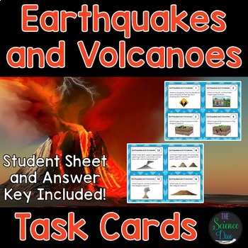 Preview of Earthquakes and Volcanoes Task Cards