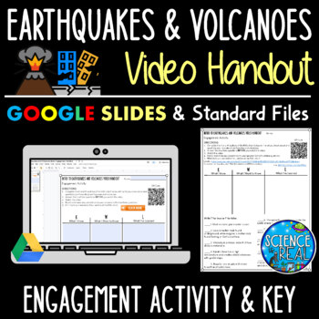 Preview of Earthquakes and Volcanoes Video Handout - Engagement Activity