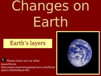 Preview of Earth's Layers and Landforms PowerPoint lesson