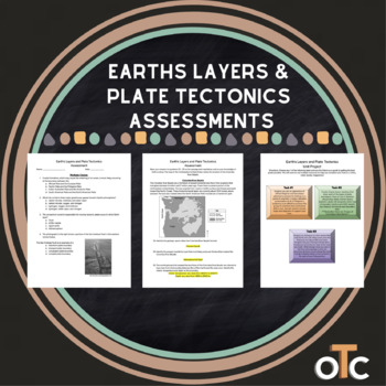 Preview of Earths Layers and Plate Tectonic Assessments 