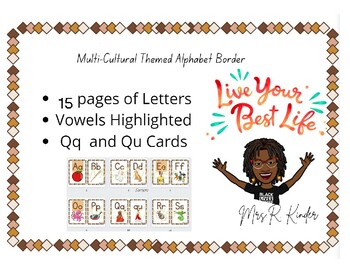 Preview of Earthtone Multicultural Alphabet