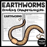Earthworms Informational Text Reading Comprehension Worksh