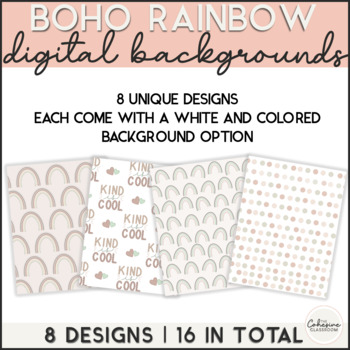 Boho Rainbow Digital Scrapbook Paper