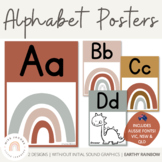 Earthy Rainbow Alphabet Posters | Editable