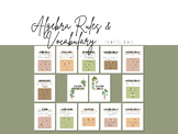 Earthy Tones, Boho Algebra Math Posters Set of 14 | Algebr