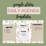 Earthy Wildflowers Daily Agenda Slides - Semi Editable Templates
