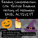 Easel Activity- History of Halloween- Cite Text Evidence