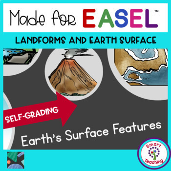 Preview of Easel Landforms Assessment Self Correcting