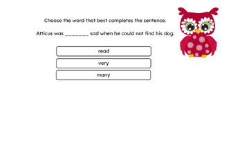 Preview of Easel Self-Checking - Sight Word Review - Second Grade Reading Comprehension