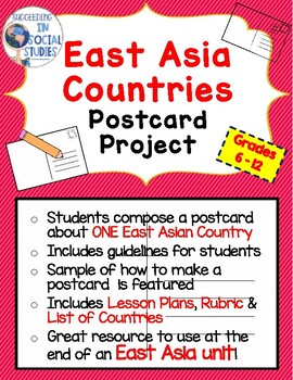 Preview of East Asia Countries Postcard Project