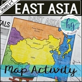 East Asia Countries and Capitals Map Activity (Print and Digital)