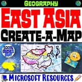 East Asia Create a Map Worksheet | Absolute & Relative Loc