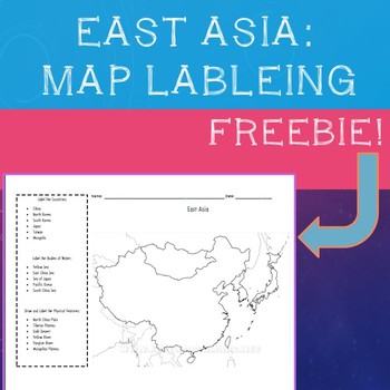 simple map of east asia