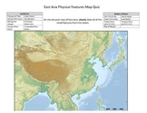 East Asia Physical Features Map Quiz