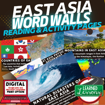 Preview of East Asia Word Wall Activity Pages World Geography Word Wall