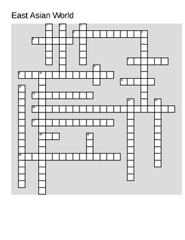 East Asian World Crossword by A Patriot History TPT
