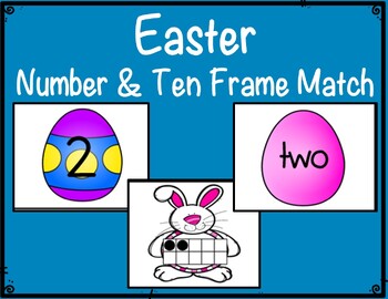 Easter 0-25 Number, Ten Frame & Number Word Match | TpT
