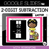 Easter 2 Digit Subtraction with Regrouping Google Classroom™