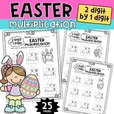 Easter 2-Digit by 1-Digit Multiplication Spring Math with Boxes Math Practice
