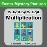 Easter: 2-digit by 2-digit Multiplication - Math Mystery Pictures