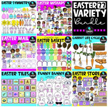 Preview of Easter '22 Variety Clip Art Bundle {Educlips Clipart}