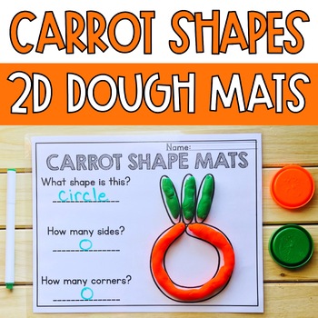 Preview of Easter 2D Shapes Dough Mats Spring Math Center