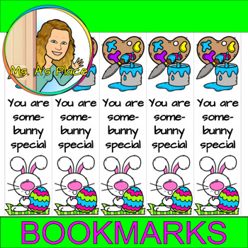 Easter Bunny 4 Bookmark by Ms A s Place | TPT