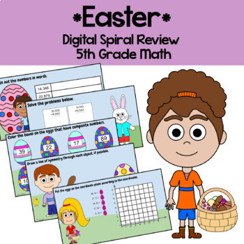 Preview of Easter 5th Grade Multiplication Google Slides | Math Facts Fluency