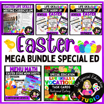 Preview of Easter ACTIVITIES BUNDLE Special Education Differentiated LIFE SKILLS Learning