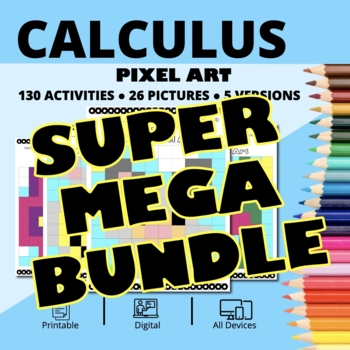 Preview of Easter AP Calculus SUPER MEGA BUNDLE: Math Pixel Art Activities