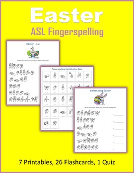 Preview of Easter - ASL Fingerspelling (Sign Language)