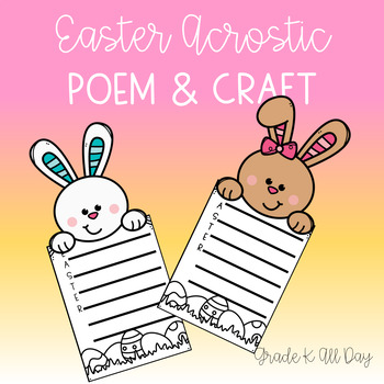 Preview of Easter Acrostic Poem & Craft