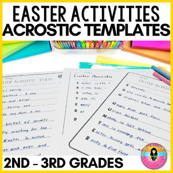 Preview of Easter Acrostic Poem Templates Activity