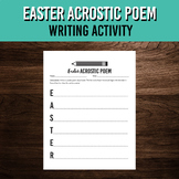 Easter Acrostic Poem Writing Activity