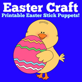 Easter Craft |  Puppet Activity Preschool Kindergarten Worksheets