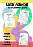 Easter Activities - Addition, Geometry, Patterns, Counting