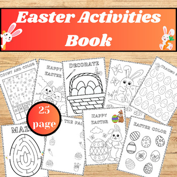 Preview of Easter Activities Book,Easter Coloring Pages, Easter Bunny Egg