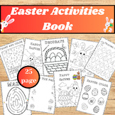 Easter Activities Book,Easter Coloring Pages, Easter Bunny Egg