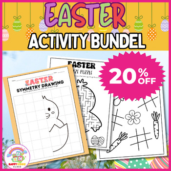 Preview of Easter Activities Bundle:  Coloring pages, Mazes, I Spy, Decorate Me & More!...