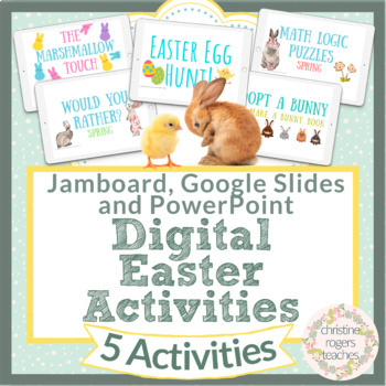 Preview of Easter Digital Resources Spring Google Would You Rather Egg Hunt