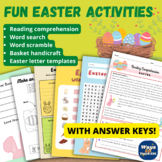 Easter | Activities, ELA Worksheets: Word Search, Scramble