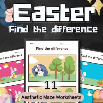 Preview of Easter Activities Find the difference Colouring pages Craft