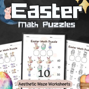 Easter Activities Math Challenge Coloring Pages Craft