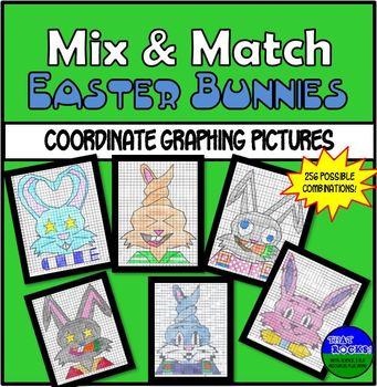 Preview of Easter Activities : Mix and Match Coordinate Graphing Pictures